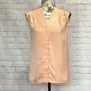 14. Shein Peach Sleeveless V-Neck Blouse NWOT Size XL